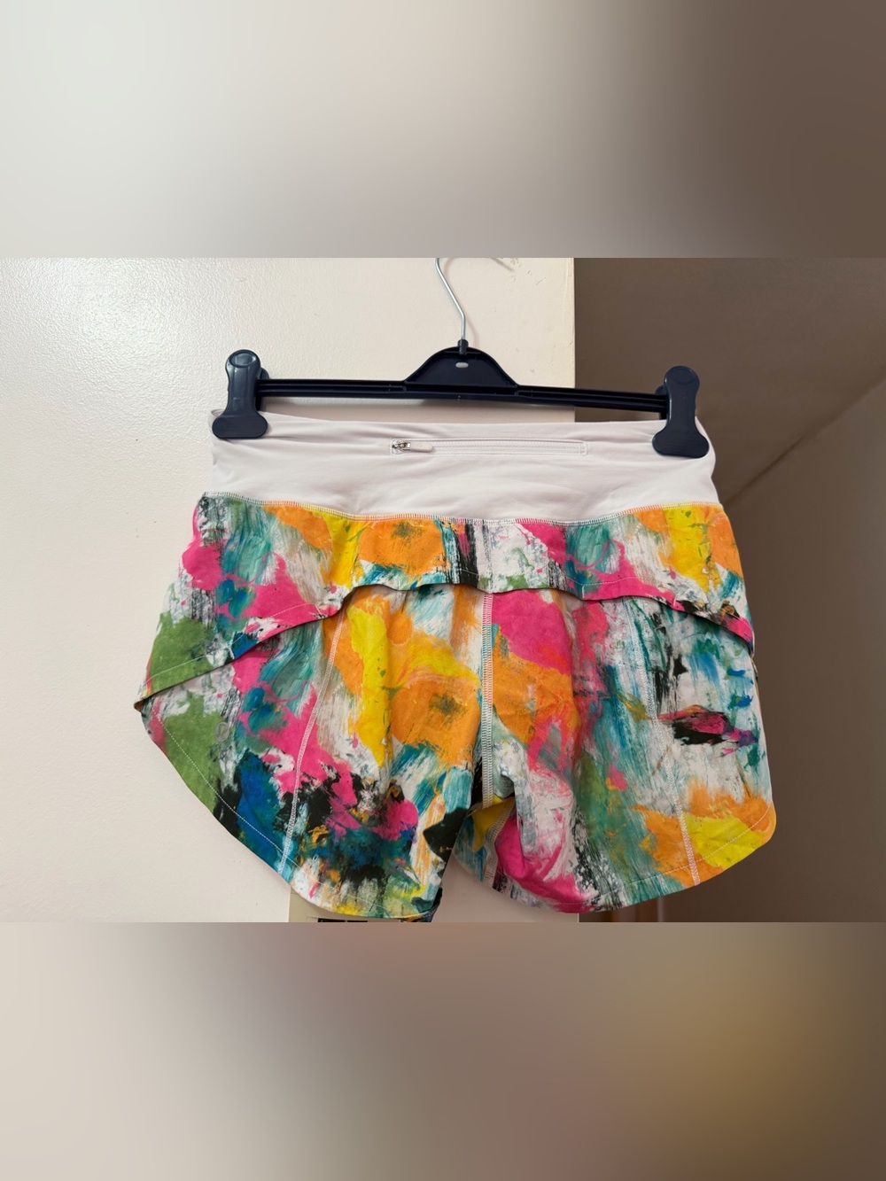 lululemon athletica Multicolor Paint-Print Athletic Skort with White Waistband